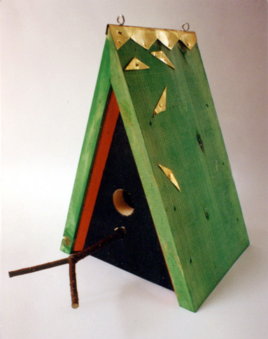 green birdhouse